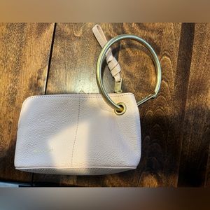 Alf the label clutch. Full blush leather.